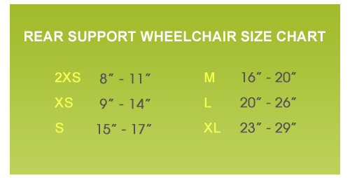 Wheelchair Size Chart